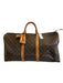 Louis Vuitton Brown Print Coated Canvas Monogram Vintage Keepall Bag Brown Print / XL