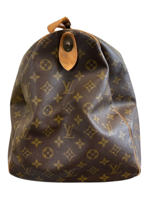 Louis Vuitton Brown Print Coated Canvas Monogram Vintage Keepall Bag Brown Print / XL