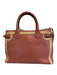 Burberry Pink & Cream Leather Novacheck Detail Top Handles Shoulder Strap Bag Pink & Cream / M