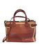 Burberry Pink & Cream Leather Novacheck Detail Top Handles Shoulder Strap Bag Pink & Cream / M