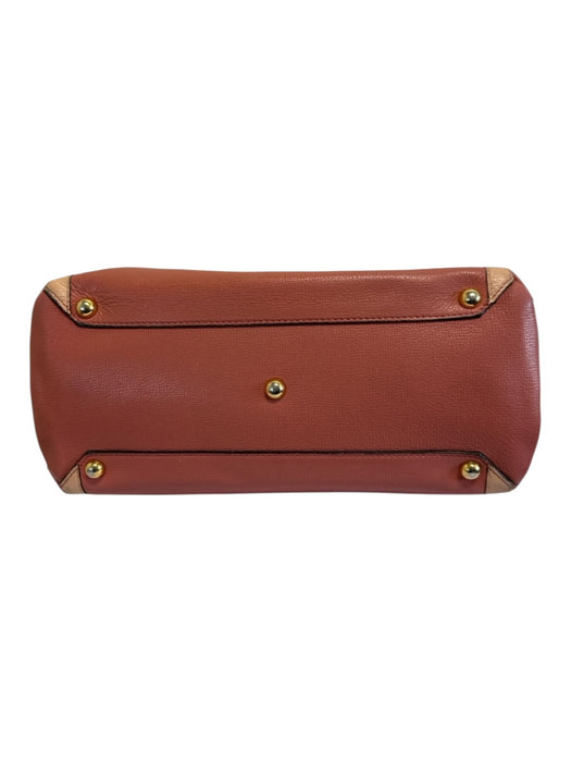 Burberry Pink & Cream Leather Novacheck Detail Top Handles Shoulder Strap Bag Pink & Cream / M