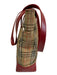 Burberry's Beige, Red, Black Canvas & Leather Saffiano Novacheck Two Strap Bag Beige, Red, Black / Small