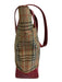 Burberry's Beige, Red, Black Canvas & Leather Saffiano Novacheck Two Strap Bag Beige, Red, Black / Small