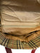 Burberry's Beige, Red, Black Canvas & Leather Saffiano Novacheck Two Strap Bag Beige, Red, Black / Small