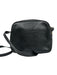 Salvatore Ferragamo Black Leather Gold hardware Bow Zip Top Crossbody Bag Black / Small