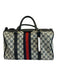 Gucci Navy & Red Coated Canvas GG Supreme Web Top Handle Bag Navy & Red / Medium