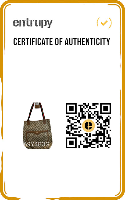 Gucci Beige & Brown Coated Canvas Web Stripe Guccissima Tote Bag Beige & Brown / Medium