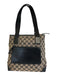 Gucci Navy Blue & Beige Canvas & Leather Guccissima Zip Top Tote Bag Navy Blue & Beige / Small