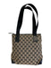 Gucci Navy Blue & Beige Canvas & Leather Guccissima Zip Top Tote Bag Navy Blue & Beige / Small