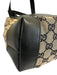 Gucci Navy Blue & Beige Canvas & Leather Guccissima Zip Top Tote Bag Navy Blue & Beige / Small