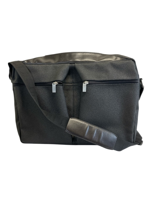 Dunhill Vintage Dark Brown Coated Canvas Leather trim Pockets Messenger Bag Dark Brown