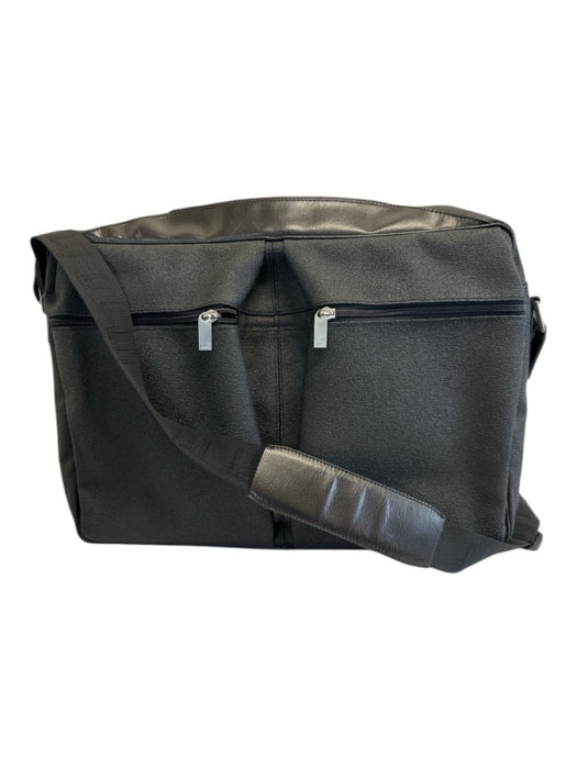 Dunhill Vintage Dark Brown Coated Canvas Leather trim Pockets Messenger Bag Dark Brown