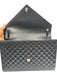 Yves Saint Laurent Black Leather Black Hardware Chevron Flap Chain Bag Black / Medium