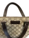 Gucci Beige & Brown Coated Canvas & Leather Guccissima Double Top Handle Bag Beige & Brown