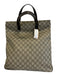 Gucci Beige & Brown Coated Canvas & Leather Guccissima Double Top Handle Bag Beige & Brown