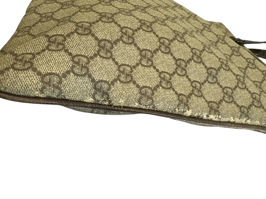 Gucci Beige & Brown Coated Canvas & Leather Guccissima Double Top Handle Bag Beige & Brown