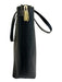 Michael Michael Kors Black Saffiano Leather Zip Top Tote Gold Logo Bag Black / L