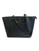 Michael Michael Kors Black Saffiano Leather Zip Top Tote Gold Logo Bag Black / L