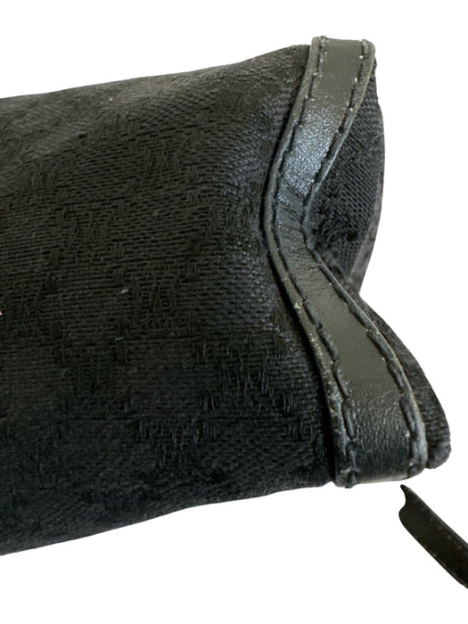Celine Black Canvas & Leather Snap Flap Crossbody Strap Gold Hardware Bag Black / Small