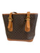 Celine Brown & Dark Brown Coated Canvas & Leather Monogram Gold Hardware Bag Brown & Dark Brown / M
