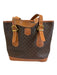 Celine Brown & Dark Brown Coated Canvas & Leather Monogram Gold Hardware Bag Brown & Dark Brown / M