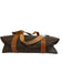 Celine Brown & Dark Brown Coated Canvas & Leather Monogram Front Pocket Bag Brown & Dark Brown / L