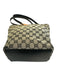 Gucci Black & Beige Canvas & Leather Guccissima Shoulder Tote Bag Bag Black & Beige / Small