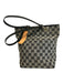 Gucci Black & Beige Canvas & Leather Guccissima Shoulder Tote Bag Bag Black & Beige / Small