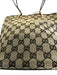Gucci Black & Beige Canvas & Leather Guccissima Shoulder Tote Bag Bag Black & Beige / Small