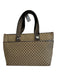 Celine Brown & Dark Brown Canvas & Leather Monogram Front Pocket Open Top Bag Brown & Dark Brown / M