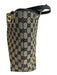 Gucci Black & Beige Canvas & Leather Guccissima Shoulder Tote Bag Bag Black & Beige / Small