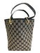 Gucci Black & Beige Canvas & Leather Guccissima Shoulder Tote Bag Bag Black & Beige / Small