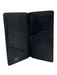 Louis Vuitton Black Leather Bi-Fold Card Holder Slim Wallets Black