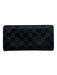 Louis Vuitton Black & Gray Coated Canvas Damier Graphite Blue Interior Wallets Black & Gray