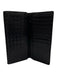 Bottega Veneta Dark Brown Leather Intrecciato Weave Bi- Fold Slim Long Wallets Dark Brown
