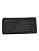 Bottega Veneta Dark Brown Leather Intrecciato Weave Bi- Fold Slim Long Wallets Dark Brown