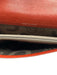 Chanel Red Orange Lamb leather Stitched Stripes Bi- Fold Slim No Clasp Wallets Red Orange