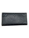 Louis Vuitton Black Leather Monogram tri-fold Key Holder Organizer Keychain Black