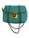 Chloe Turquiose Leather Chain Crossbody Bag Turquiose / XS