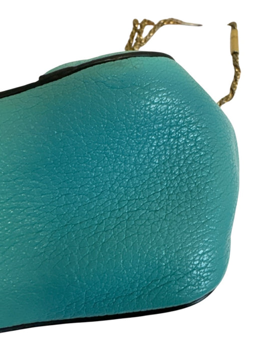 Chloe Turquiose Leather Chain Crossbody Bag Turquiose / XS