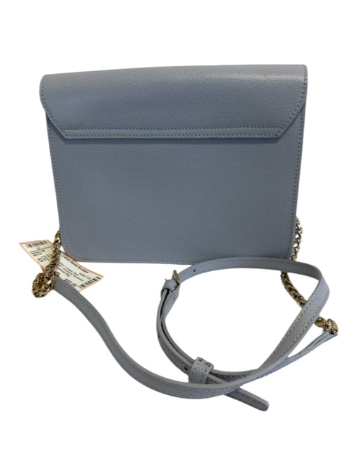 Furla Sky Blue Leather Coated Silver Hardware Chain Crossback Bag Sky Blue / XS