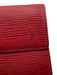 Louis Vuitton Red Leather Epi Snap Continental Vintage Wallets Red
