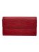 Louis Vuitton Red Leather Epi Snap Continental Vintage Wallets Red