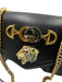 Gucci Black Leather Gold hardware Tiger Chain Bag Black / Small