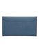 Prada Light Blue Leather Coated Logo GHW Long Wallet Wallets Light Blue