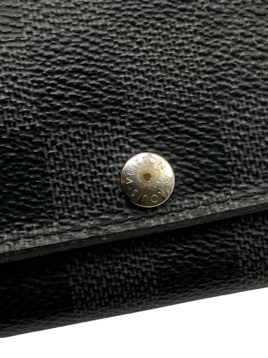Louis Vuitton AS IS - Heavy Wear Black & Graphite Coated Canvas Damier Keychain Black & Graphite