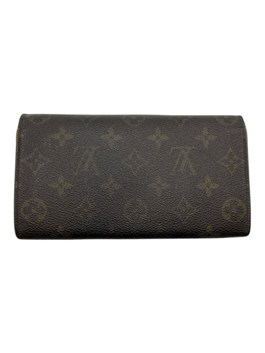 Louis Vuitton Brown Print Coated Canvas Monogram Snap Continental Wallets Brown Print
