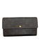 Louis Vuitton Brown Print Coated Canvas Monogram Snap Continental Wallets Brown Print