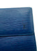 Louis Vuitton Blue Leather Epi Leather Snap Continental Vintage Wallets Blue