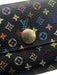 Louis Vuitton Black & Multi Coated Canvas Monogram Snap Continental Wallets Black & Multi